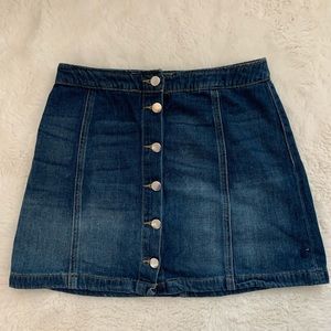 Denim Button Down Skirt